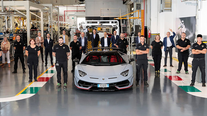 Lamborghini Aventador 10,000th Car Milestone