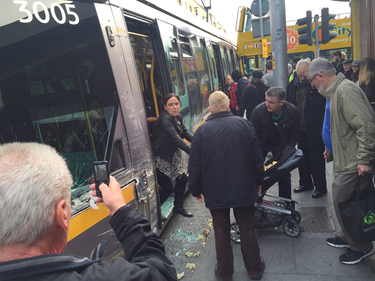 Seven Injured as Dublin Tour Bus Crashes Into Luas Tram