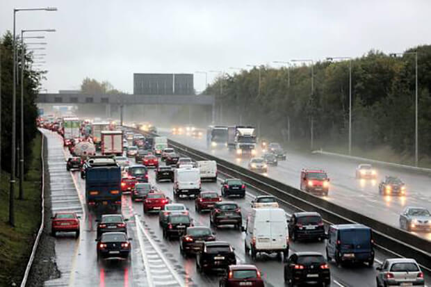 Motorists urged to 'slow down' as weather warnings hit some parts of the country