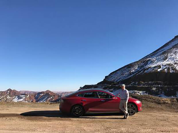 Irish man drives from Ireland to Africa and back in his electric car