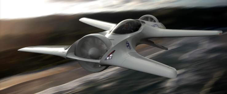 Back to the Future. The new DeLorean flying car