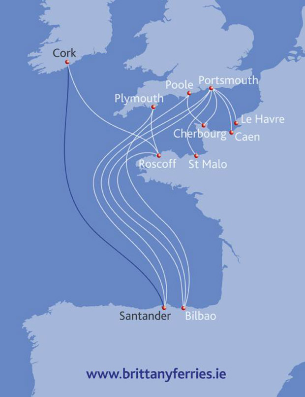 BRITTANY Ferries announced a new route from Cork into northern Spain