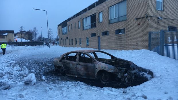 Several cars burnt out during snow time disturbances in Tallaght