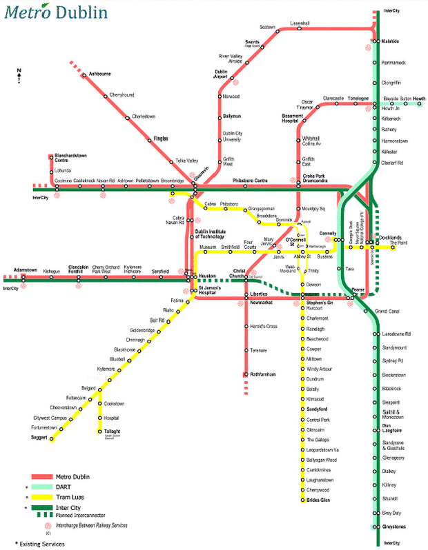 Dublin Metro Map