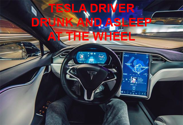 Police Catch Tesla Car Driving Itself On Autopilot With a Sleeping Drunk Behind the Wheel