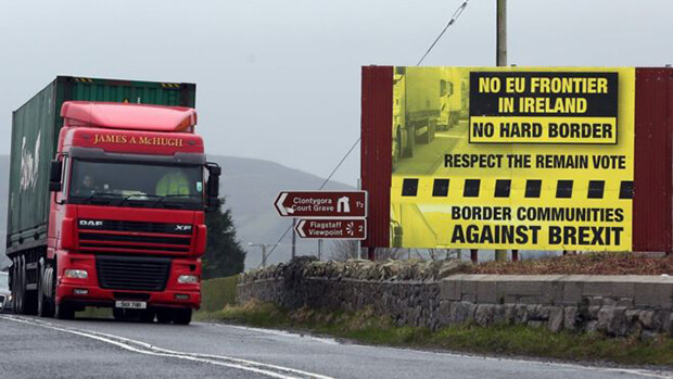 Trucks on the Irish Border