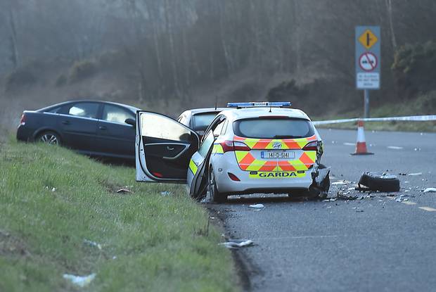 Garda car in accident