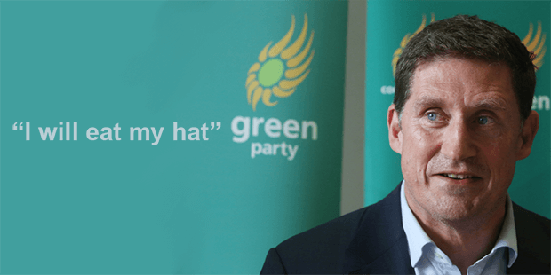 Leader of the Greens wants to eat his hat