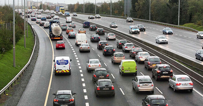 Irish road traffic almost back to pre-covid levels
