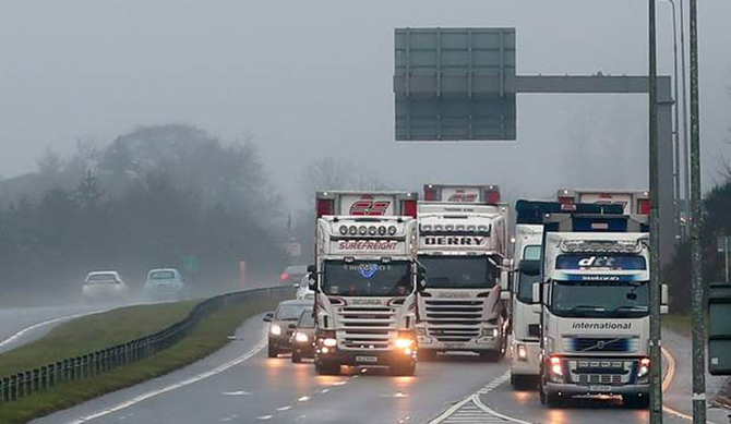 Just 60 trucks allowed to cross the Irish border after Brexit