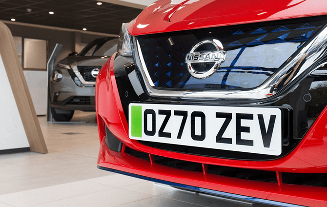 Car dealers trial green flashed number plates for electric vehicles