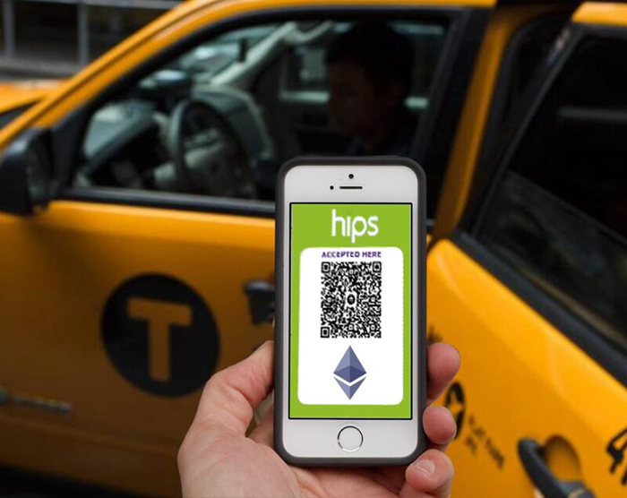 Pay for a taxi with cryptocurrency 