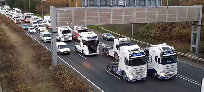 Hauliers protest in Dublin