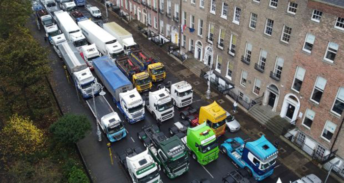 Truck protest Dublin