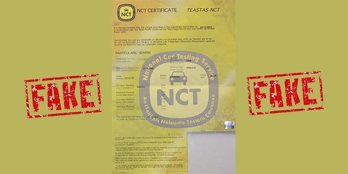 How to Spot a Fake NCT Certificate
